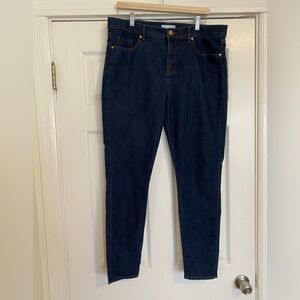 Loft Dark Wash Skinny Jeans Size 14 (32)